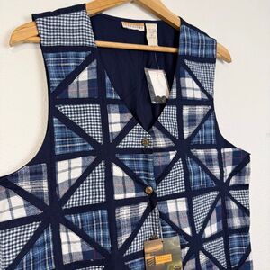Vintage Weekend Provisions Quilted Style Vest Size XL NWT